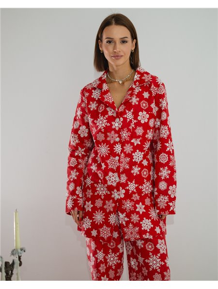 Піжамний костюм-трійка з байки "Holiday" Червоний 4146 QC фото - Luxbikini