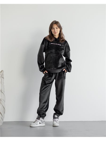 Спортивний костюм "Stella" (Двосторонній велюр) Чорний 4119 QC фото - Luxbikini