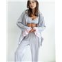 Піжамний костюм-трійка "Volan" (сорочка+бра+штани) Сірий 3951 QC фото - Luxbikini