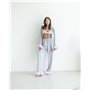 Піжамний костюм-трійка "Volan" (сорочка+бра+штани) Сірий 3995 QC фото - Luxbikini