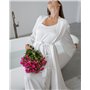 Халат шовк Армані "Anetta" Білий 3944 QC фото - Luxbikini