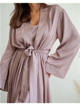 Халат шовк Армані "Anetta" Кремовий 3942 QC фото - Luxbikini