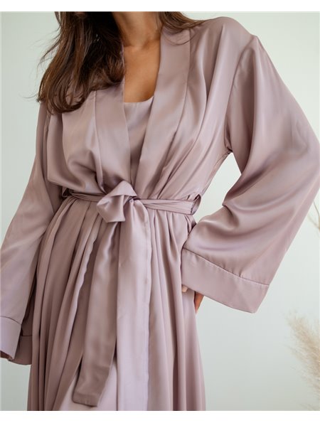 Халат шовк Армані "Anetta" Кремовий 4007 QC фото - Luxbikini