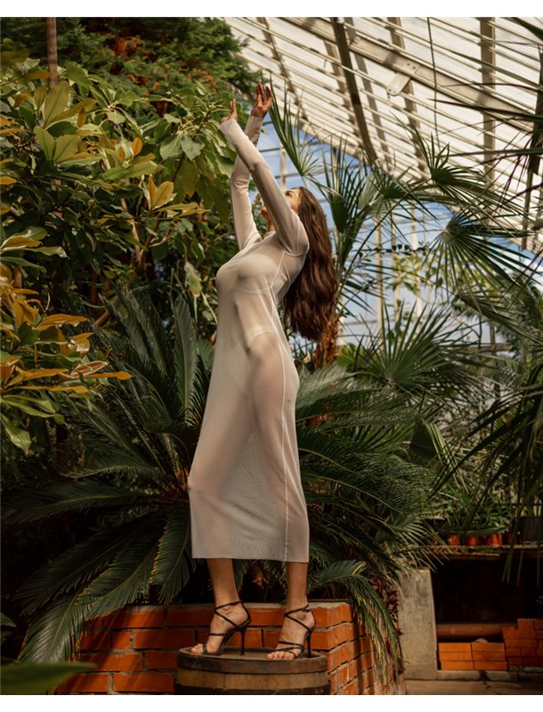 Сукня-сітка "Eva" Білий 3881 QC фото - Luxbikini