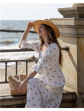 Сукня "June" Вишні на білому 3857 QC фото - Luxbikini