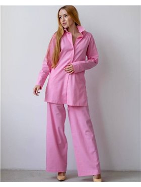 Домашній костюм із льону Gabriel Рожевий 3755 QC фото - Luxbikini