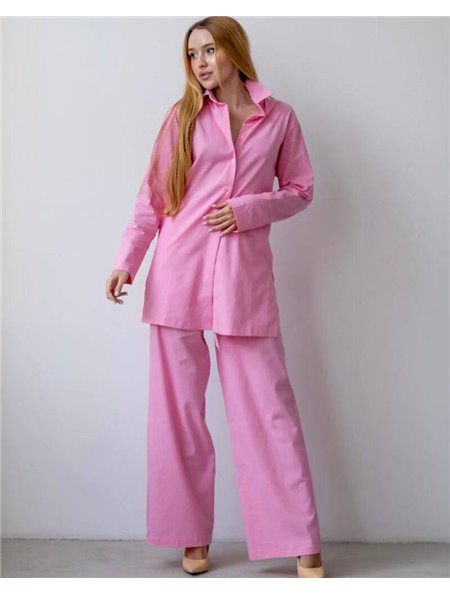 Домашній костюм із льону Gabriel Рожевий 3755 QC фото - Luxbikini