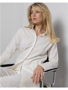 Домашній костюм із льону Gabriel Білий 3748 QC фото - Luxbikini