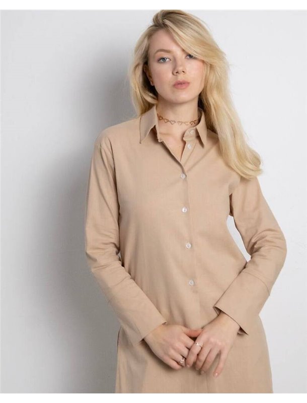 Домашній костюм із льону Gabriel Бежевий 3745 QC фото - Luxbikini