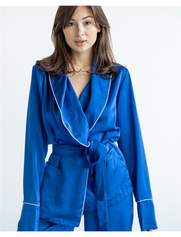 Костюм в піжамному стилі "Estelle" Електрик 3739 QC фото - Luxbikini