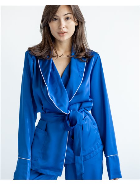 Костюм в піжамному стилі "Estelle" Електрик 3740 QC фото - Luxbikini