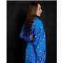 Піжама шовк Армані Італія преміум-класу Flowers Синій 3718 QC фото - Luxbikini
