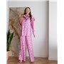 Піжама шовк Армані Італія преміум-класу Flowers Рожевий 3709 QC фото - Luxbikini