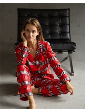 Піжама байка Liza Червоно-білий 3662 QC фото - Luxbikini