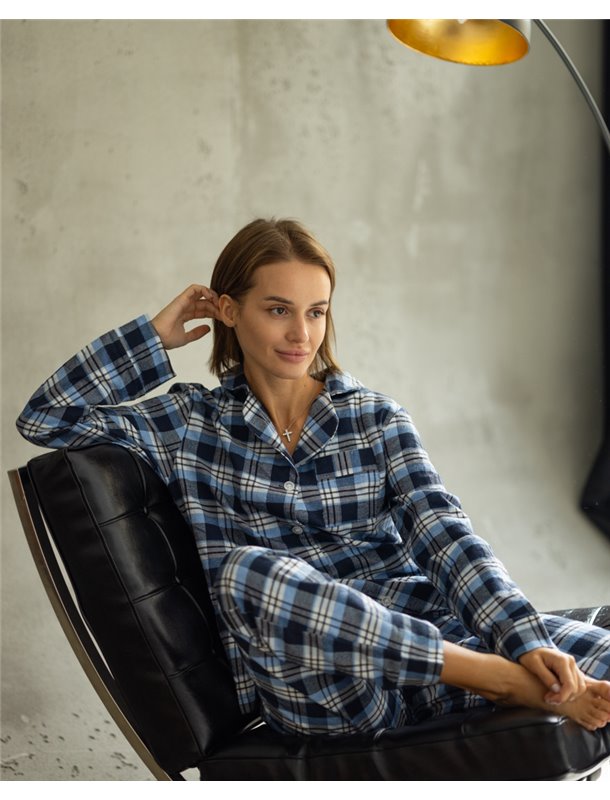 Піжама байка Liza Чорно-блакитний 3657 QC фото - Luxbikini