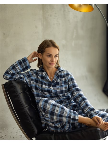 Піжама байка Liza Чорно-блакитний 3657 QC фото - Luxbikini