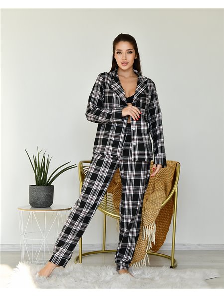 Піжама байка Liza Чорний 3653 QC фото - Luxbikini