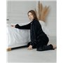 Домашній костюм велюр "Emma" чорний 3626 QC фото - Luxbikini