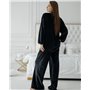 Домашній костюм велюр "Emma" чорний 3626 QC фото - Luxbikini