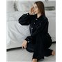 Домашній костюм велюр "Emma" чорний 3626 QC фото - Luxbikini