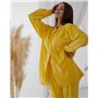 Домашній костюм велюр "Emma" жовтий 3619 QC фото - Luxbikini