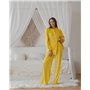 Домашній костюм велюр "Emma" жовтий 3620 QC фото - Luxbikini