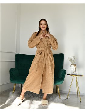 Халат бежевий 3602 QC фото - Luxbikini