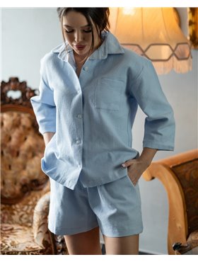 Піжамний костюм "Valentina" блакитний 3557 QC фото - Luxbikini