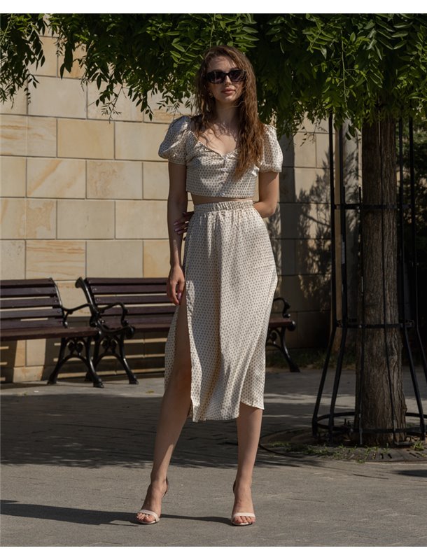 Костюм Спідниця + Топ "Alisha" білий 3503 QC фото - Luxbikini