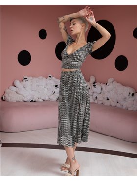 Костюм Спідниця + Топ "Alisha" чорний 3500 QC фото - Luxbikini