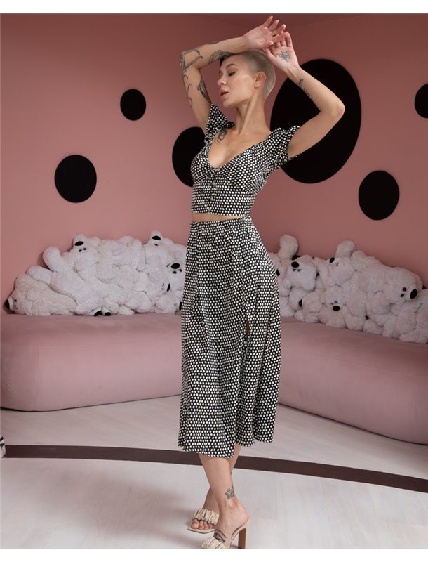 Костюм Спідниця + Топ "Alisha" чорний 3500 QC фото - Luxbikini