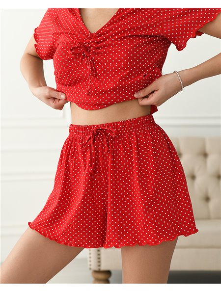 Піжама "Flowers" червоний 3442 QC фото - Luxbikini