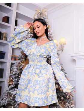 Сукня жаккард Michele Бежевий 3316 QC фото - Luxbikini