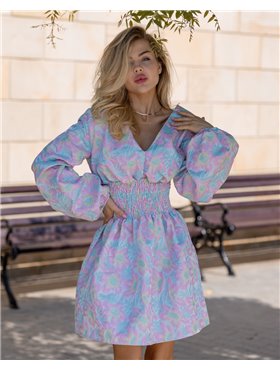 Сукня жаккард Michele Ліловий 3314 QC фото - Luxbikini