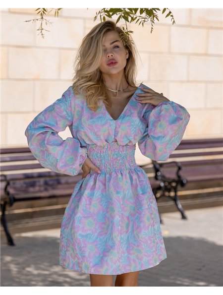 Сукня жаккард Michele Ліловий 3314 QC фото - Luxbikini