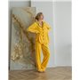 Піжама велюр Jeny на ґудзиках Жовтий 3062 QC фото - Luxbikini