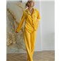 Піжама велюр Jeny на ґудзиках Жовтий 3064 QC фото - Luxbikini