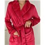 Піжама велюр Eva на запах Малиновий 2901 QC фото - Luxbikini