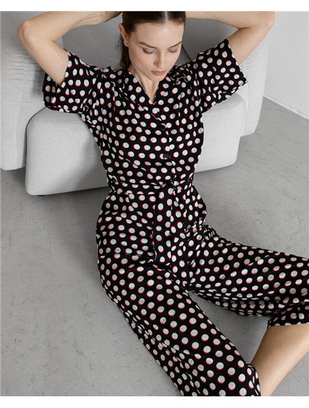 Комбінезон Ellen горох Чорний 2793 QC фото - Luxbikini