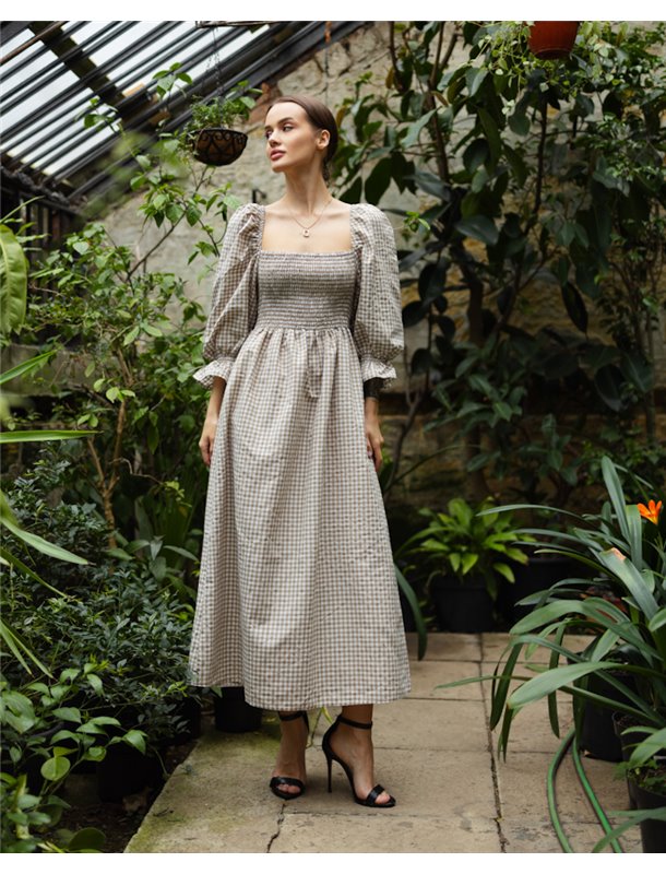 Сукня "Sabrina" Бежевий 2775 QC фото - Luxbikini