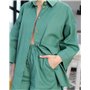 Домашній костюм (натуральний льон) "Gracia" Зелений 2680 QC фото - Luxbikini
