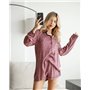 Піжама Carla (довга сорочка + шорти) Рожевий Тканина: полірований штапель 2684 QC фото - Luxbikini