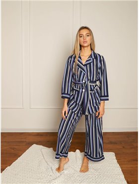 Домашній костюм з софту Ashley кюлоти Синій 2259 QC фото - Luxbikini