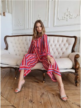 Домашній костюм з софту Ashley кюлоти Червоний 2258 QC фото - Luxbikini