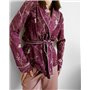 Домашній костюм з шовку Carmen Сливовий 2226 QC фото - Luxbikini