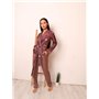 Домашній костюм з шовку Carmen Сливовий 2226 QC фото - Luxbikini