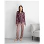 Домашній костюм з шовку Carmen Сливовий 2227 QC фото - Luxbikini