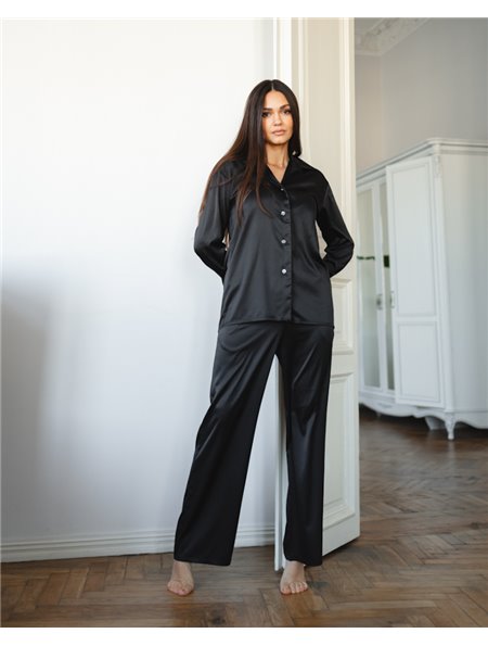 Домашній костюм Сакура Чорний 2078 QC фото - Luxbikini