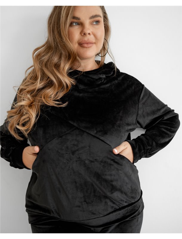 Велюровий костюм Lori Чорний 2026 QC фото - Luxbikini