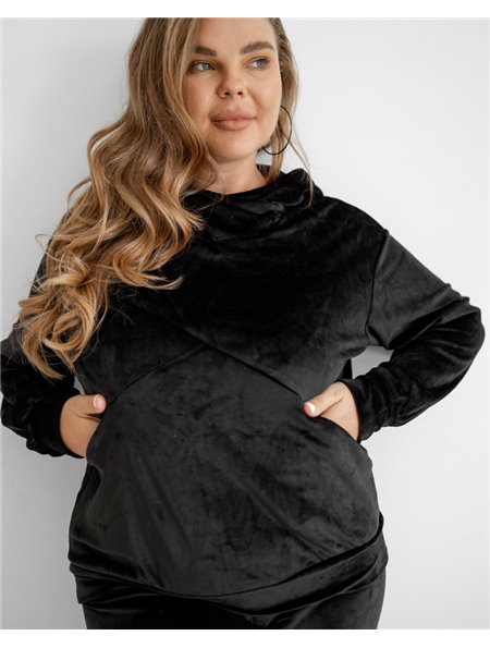 Велюровий костюм Lori Чорний 2026 QC фото - Luxbikini